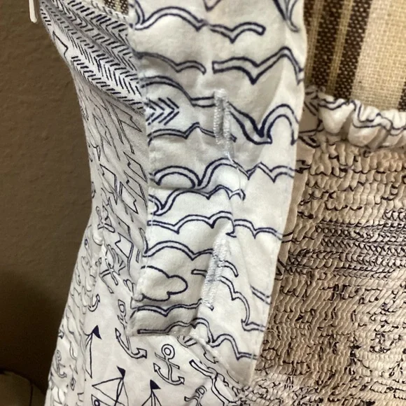 VINTAGE Navy and White Fit & Flare Dress - Picture 8 of 15